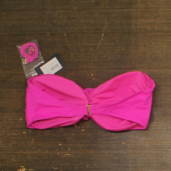 NWT Kate Spade New York Womens Bandeau Bralette Swim Bikini Top Radiant Pink M - Picture 3 of 9